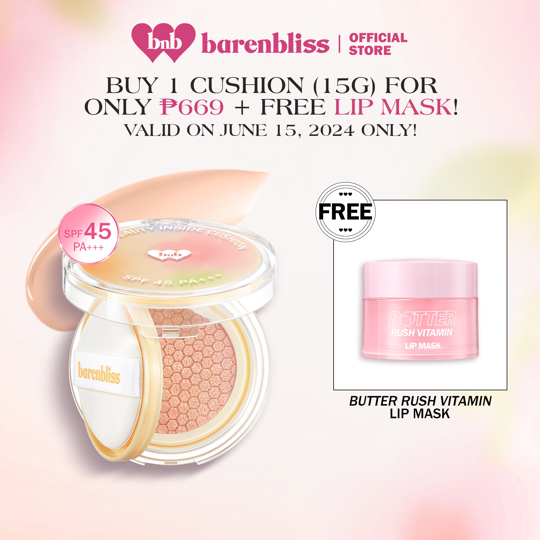 Discount on Barenbliss  shoes - SKU: 【hot & New Improved】 Barenbliss Bnb Korean Bloomatte True Beauty Inside Cushion 15g  | Oil Control |