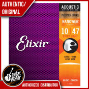 Elixir Phosphor Bronze Guitar Strings with NANOWEB Coating