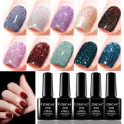 Nail Polish Glitter Reflective Manicure Tiny Diamonds Shine UV Led Soak Off Varnish Cutics Nail Art Crystal Gel Polish