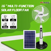 Nss 16" Solar Stand Fan with Powerbank and Night Light