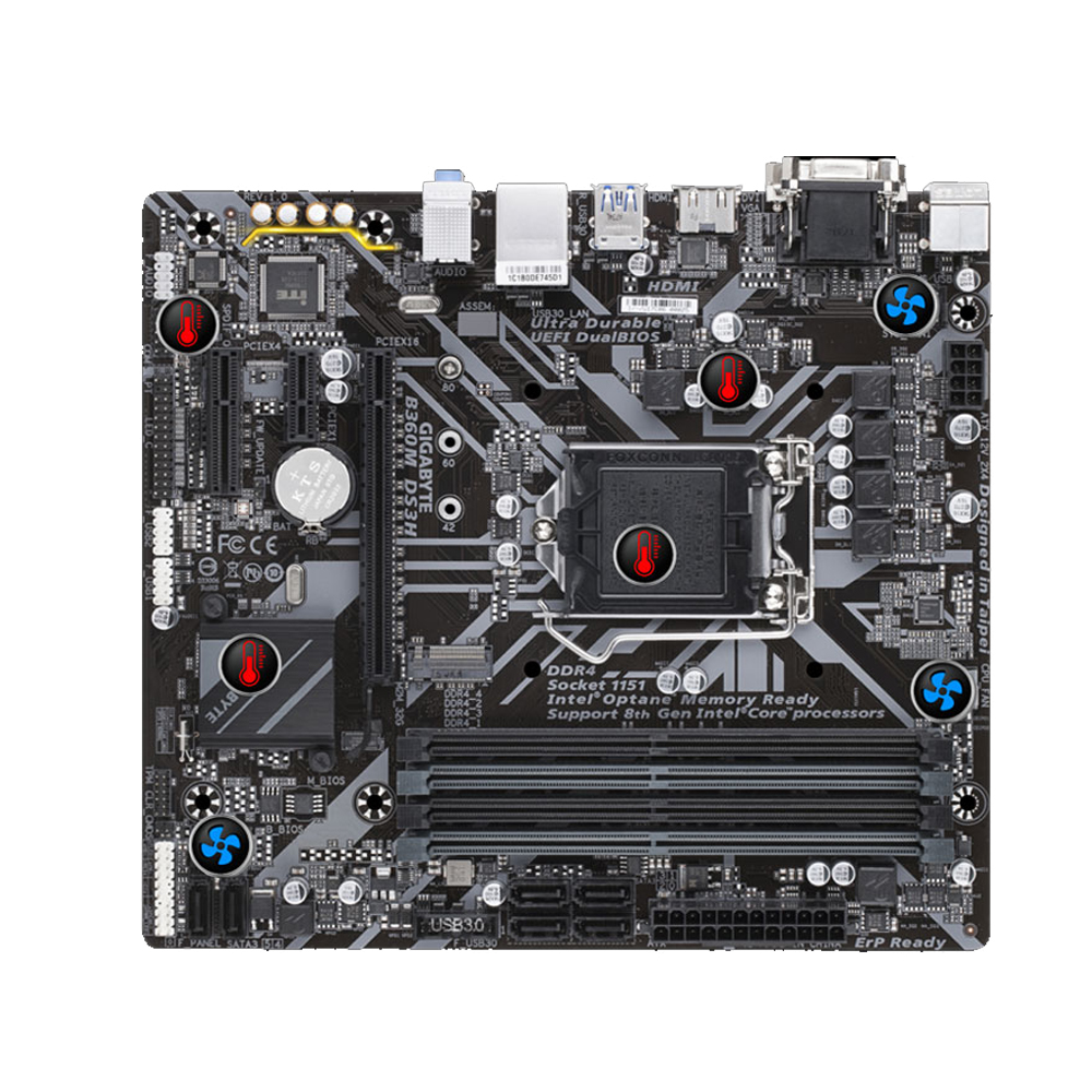 REFURBISHED GA-B360M-DS3H GIGABYTE INTEL B360 S1151 MICRO ATX