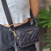 Kate Spade Black Nylon Camera Bag with Double Zip Design