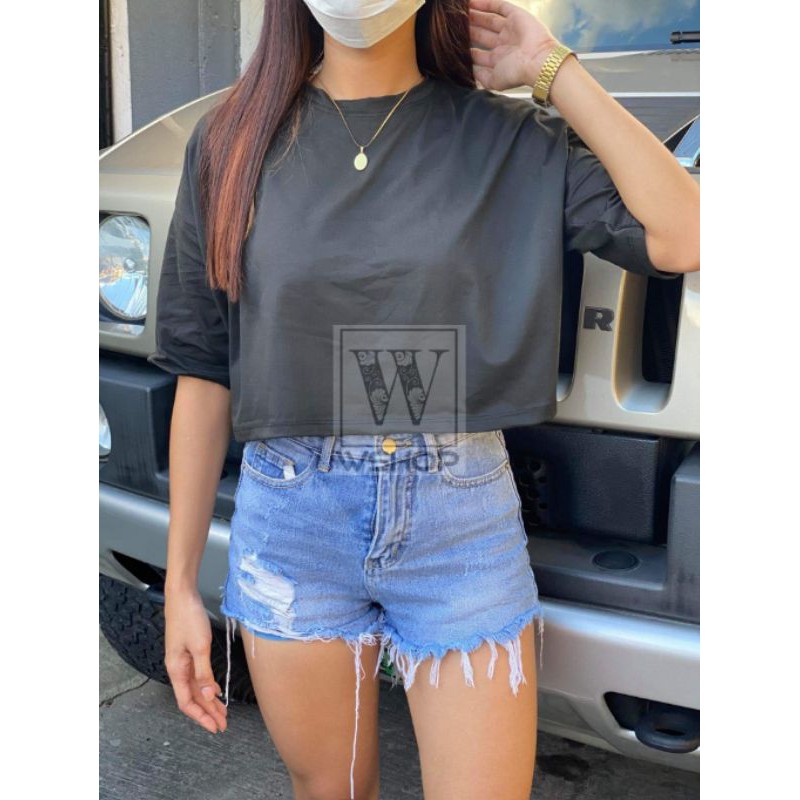 plus size oversized crop tops