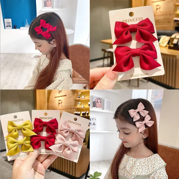 Buy Hair Bows Ribbon For Girls Set online