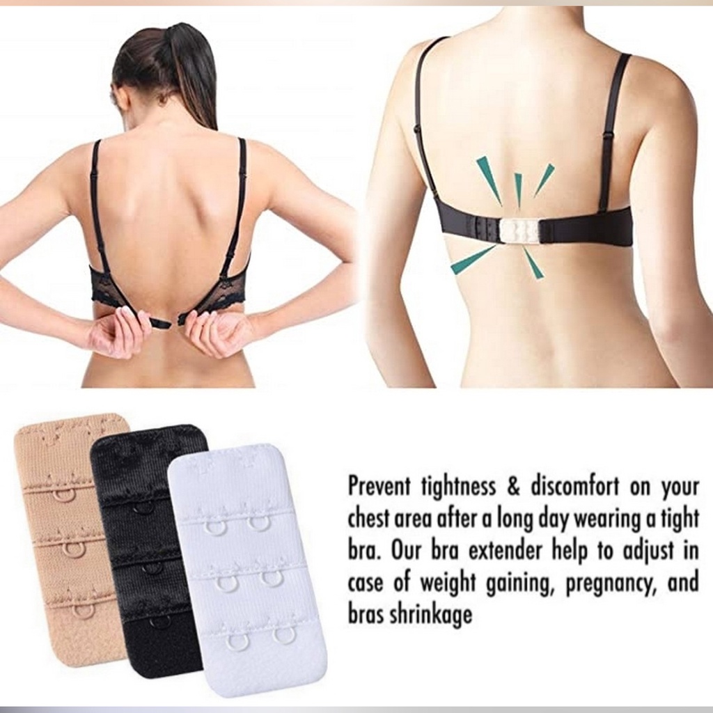 BECORATE 2/3/4 Hooks Bra Extension Strap Extension Extender Women Extension  Buckle Bra Hook