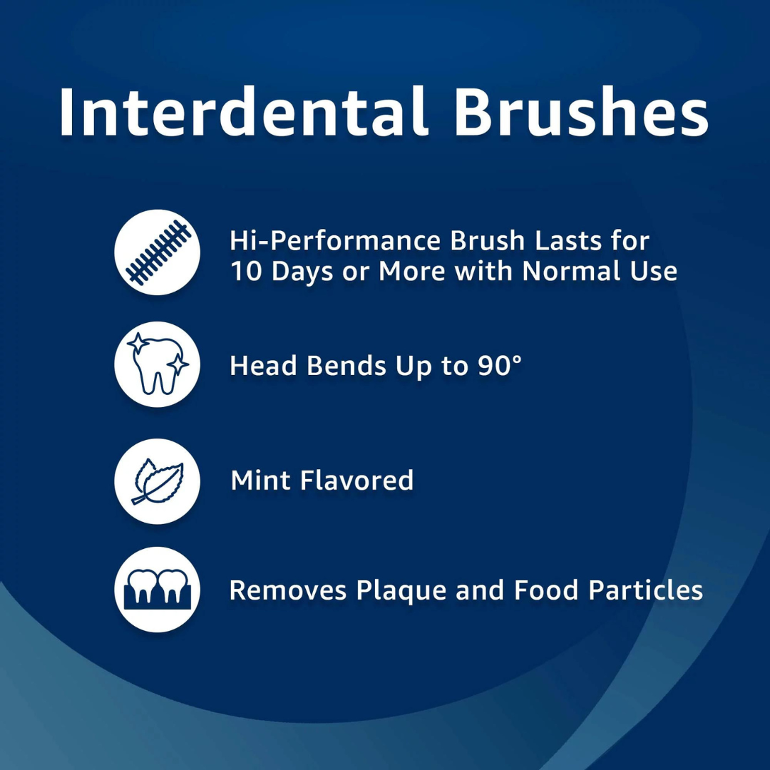 Equate AntiBacterial Caps Interdental Brushes Moderate 20 Count