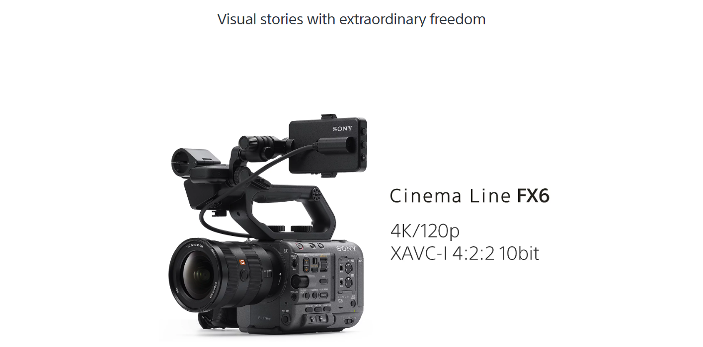 Sony Alpha FX6V (Body) 4K Full Frame Cinema Line Camera Sony Alpha FX6V (Body) 4K Full Frame Cinema Line Camera