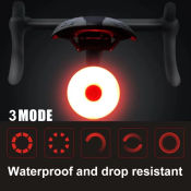 Waterproof Adjustable Bicycle Taillight for Night Riding Safety - 