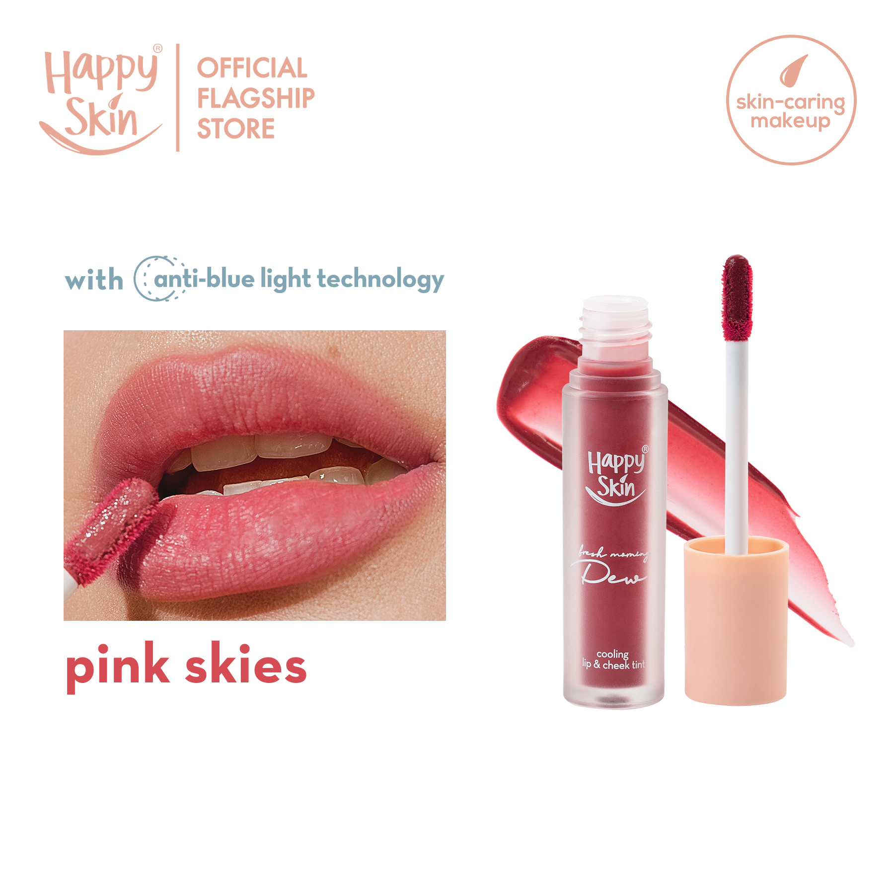 Discount on Happy Skin  shoes - SKU: Happy Skin Dew Cooling Lip & Cheek Tint In Pink Skies
