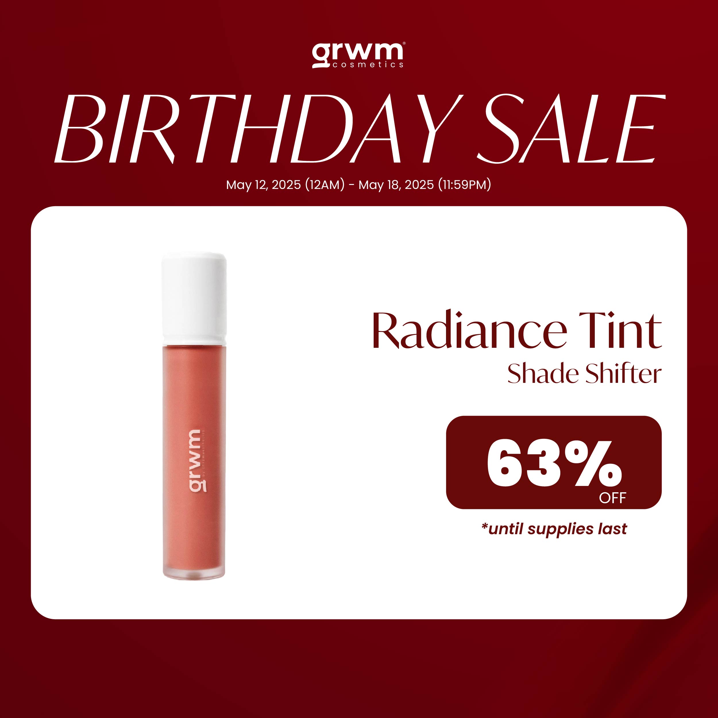Discount on GRWM Cosmetics  shoes - SKU: GRWM Cosmetics Radiance Tint Multiuse Base - Shade Shifter