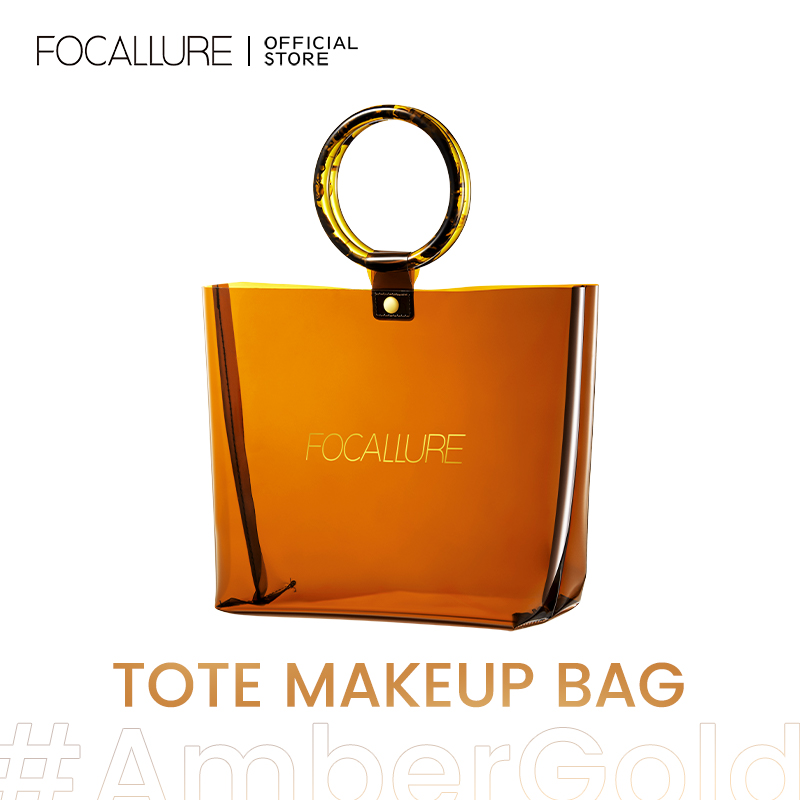 Discount on Focallure  shoes - SKU: FOCALLURE AmberGold Tote Bag beauty Cute Travel Cosmetics Pouch PVC Waterproof