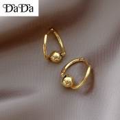 24k Saudi Gold Earrings with Pearl and Opal for Women