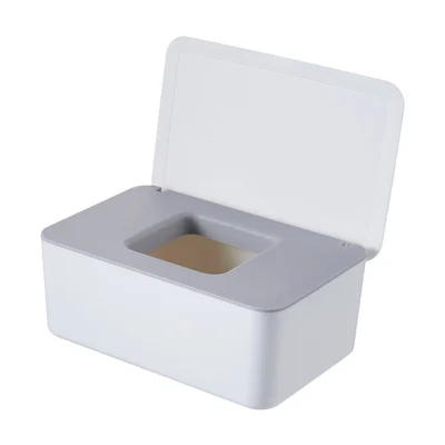 【Ready Stock】New Upgrade Mask Storage Box Multifunctional Dustproof Tissue Storage Box Case Wet Wipes Dispenser Holder with Lid for Face Cover (1)