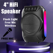 Bluetooth Speaker with Disco Light and Free Microphone (Karaoke+)