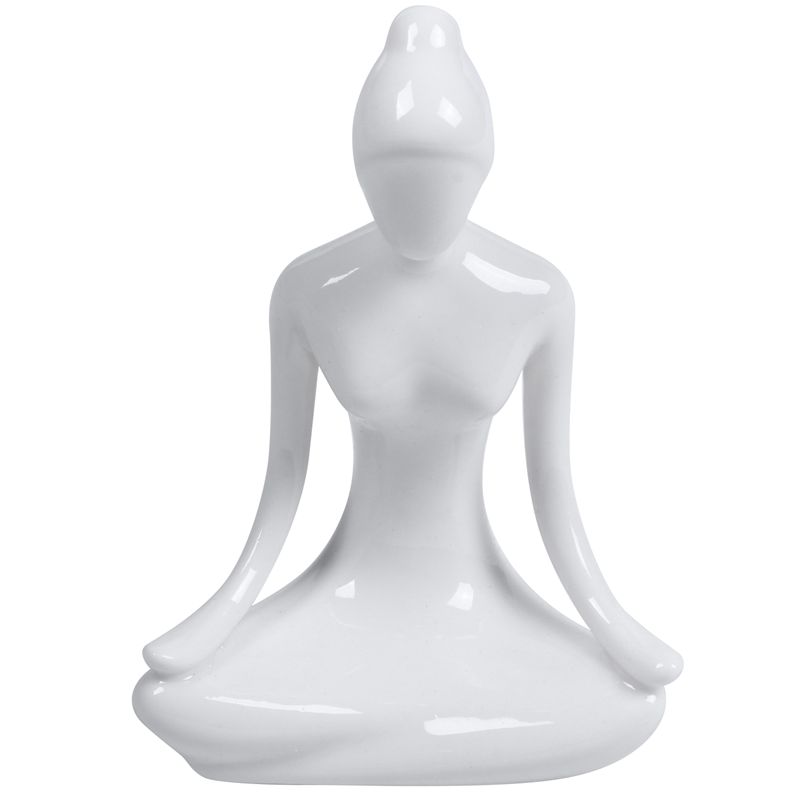 12 Styles Abstract Art Ceramic Yoga Poses Figurine Porcelain Yoga Lady Figure