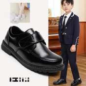 Kid black school shoes for boys Rubber shoes 527#