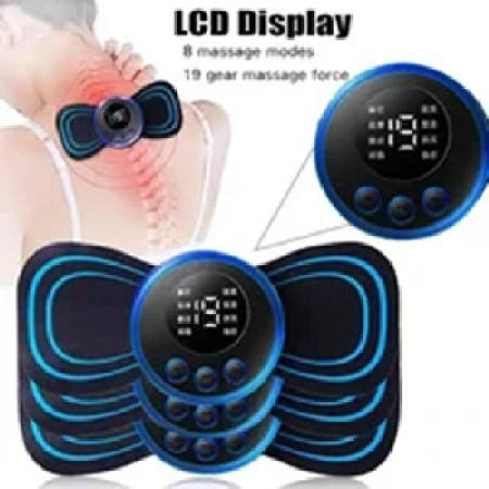 Neck Rechargeable Massager Lcd Display Ems Massage Patch Relieves Pain and Relaxes Muscles