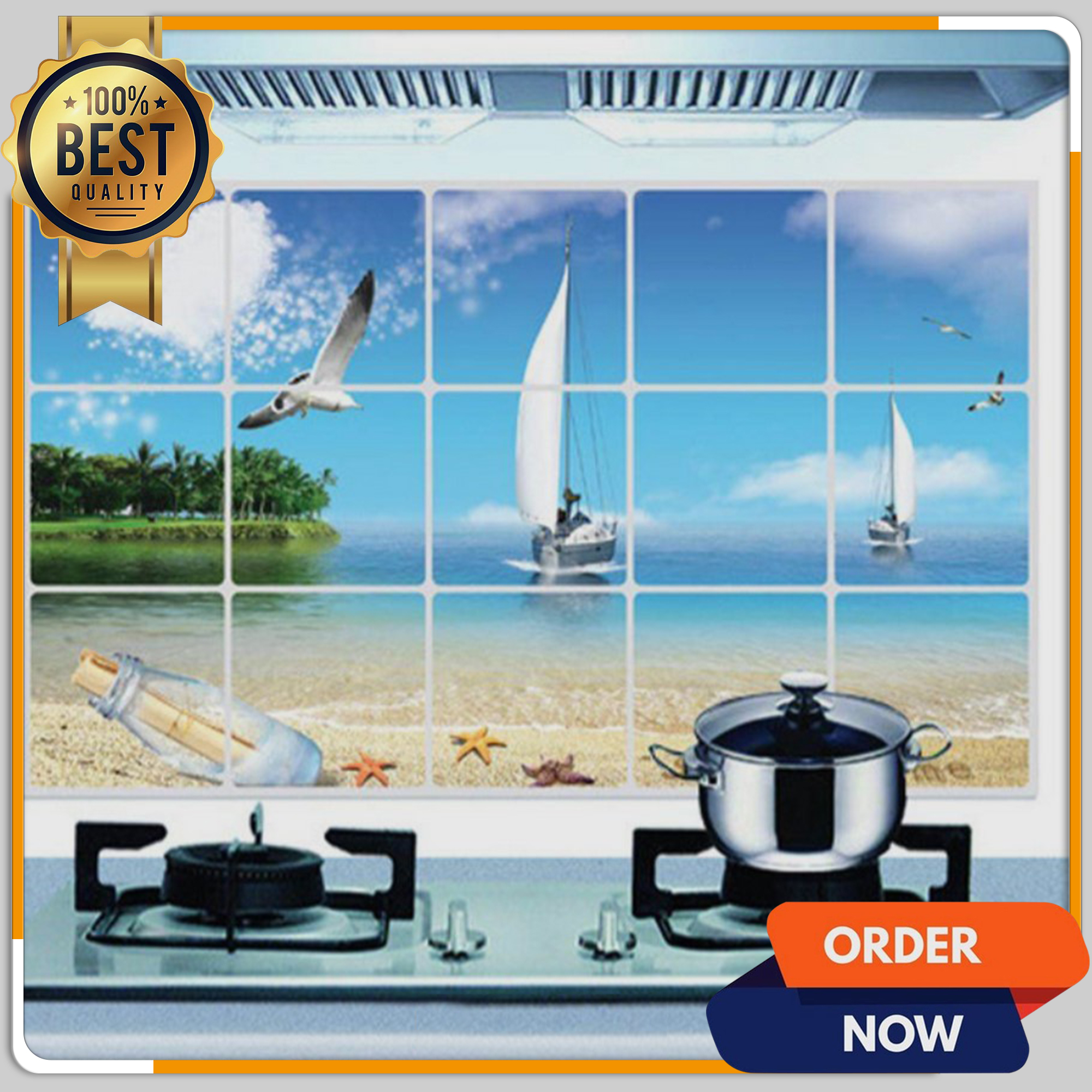 WOLTOP Kitchen Wallpaper SelfAdhesive Kitchen Wallpaper Oil Proof