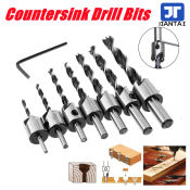 Wood Countersink Drill Bits Set - High Speed Steel, 7/5Pcs