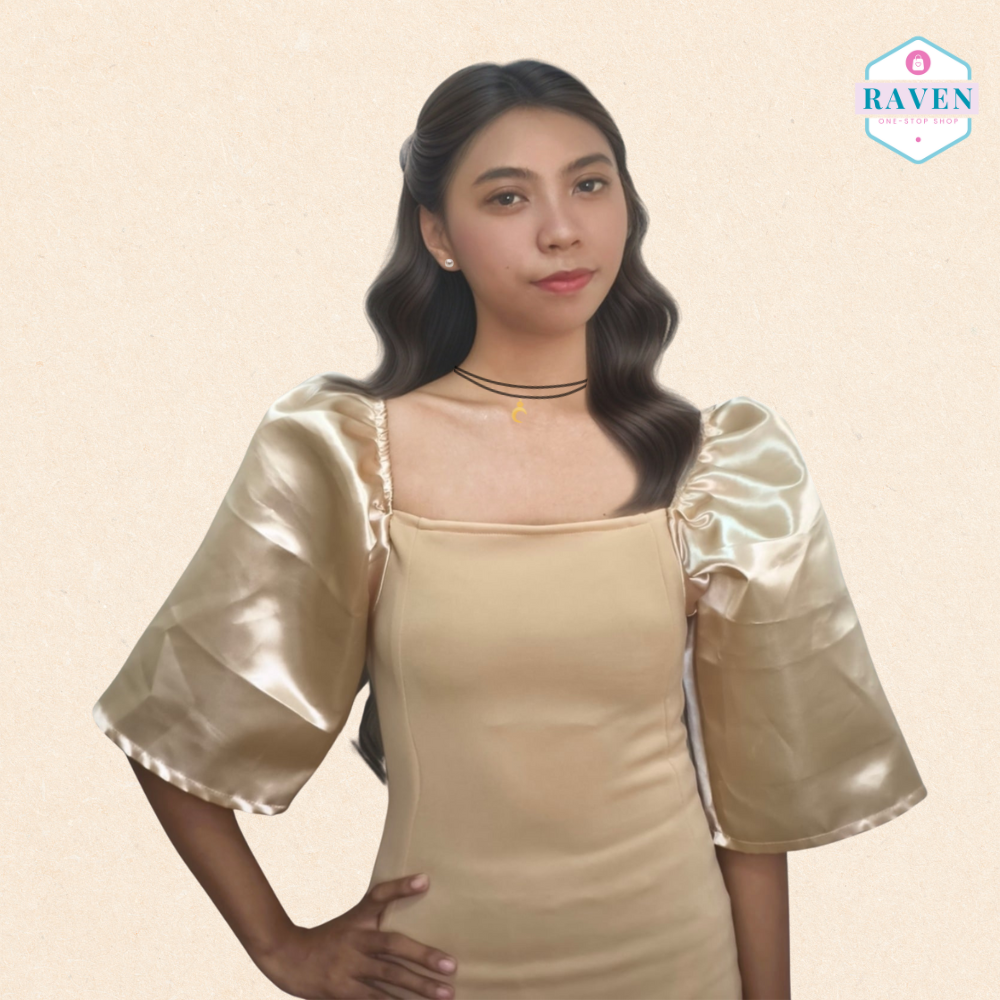 Filipiniana Dress For Women Modern Beige - Graduation Pictorial & Barong  Ladies Ombre Vneck | Lazada Philippines