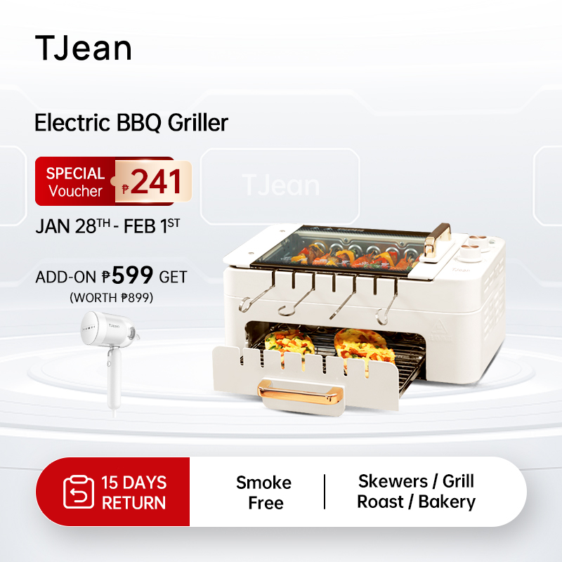 TJean Smokeless Electric Barbecue Grill