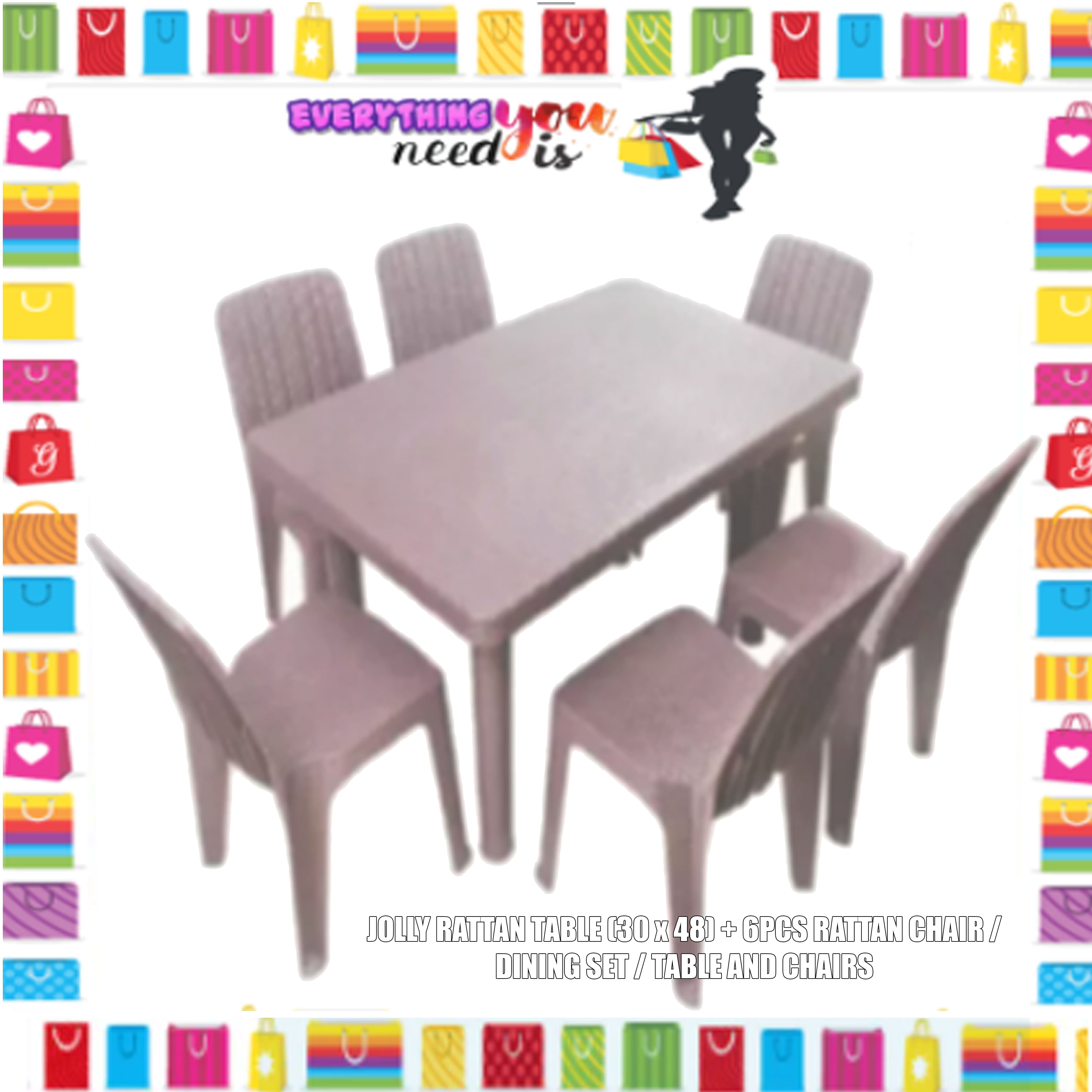 Jolly rattan table and best sale chair price