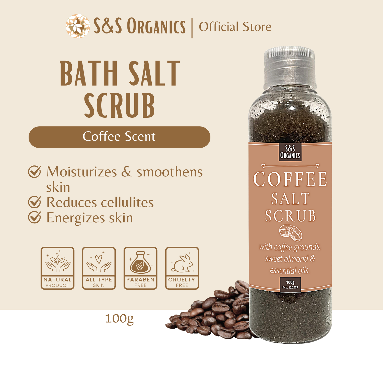 S&S Coffee Bath Salt Scrub