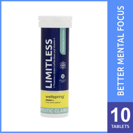Limitless Brain Boost Effervescent Tablets with L-Theanine and Vitamin C