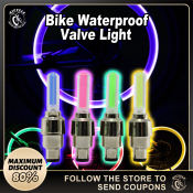 Bike Neon Valve Lights - Safety Spoke LED Flash 