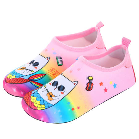 Kids Quick Dry Non-Slip Aqua Shoes - Cute Cartoon Design