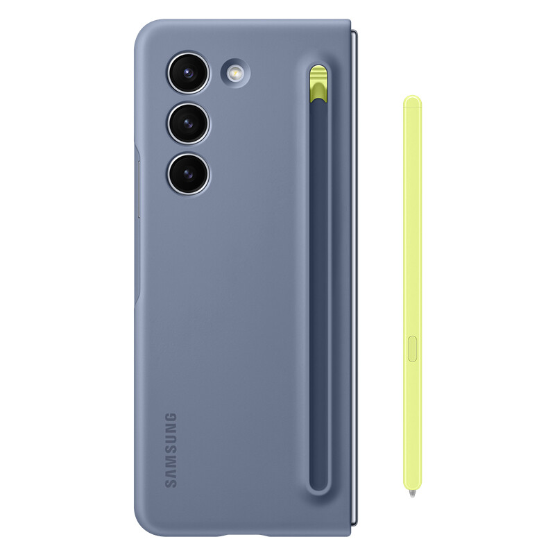 Original Samsung Galaxy Z Fold5 Silicone Case Slim S Pen Case Standing Cover With S pen For Galaxy Z Fold 5 Phone Case - Image 3