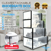 Shoemate Clear Collapsible Shoe Box - Lowest Price Guarantee
