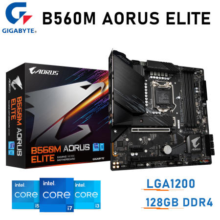 Gigabyte B560M AORUS ELITE Motherboard for Core i3/i5/i