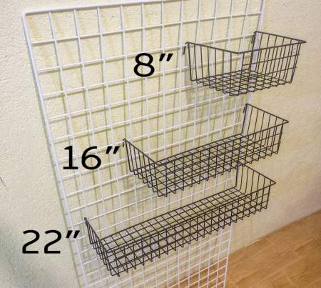 Open End Wire Mesh Basket Storage Hanging Screen Basket Display Rack Organizer