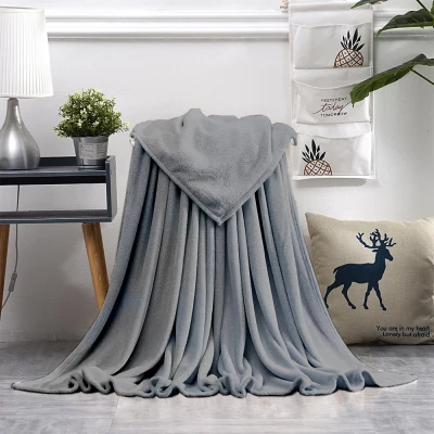 Lucky Homedeals Super Soft Warm Coral Fleece Flannel Blankets Bedspread Plain Blanket 180*200cm (2)