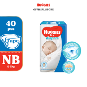 Huggies Dry Newborn - 40 pcs x 1 pack  - Tape Diapers