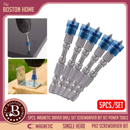 Boston Home 5Pcs Colorful Tool Steel 1/4 Hex Shank Strong Magnetic Screwdriver Bit With Cross Head For Household Use And Work Use