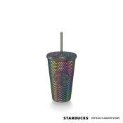 Starbucks 16oz Cold Cup Black Bling Halloween2023