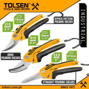 Tolsen Stainless Steel Pruning Shear with Lanyard