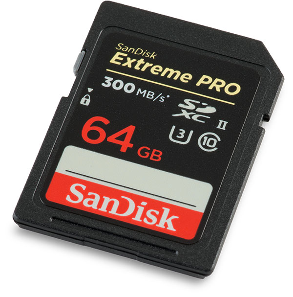 Sandisk Extreme Pro SD Card 64GB UHS II SDXC Class 10, 300MB/s and