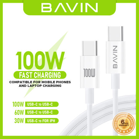 BAVIN 60W PD USB-C to USB-C Fast Charger and Data Cable