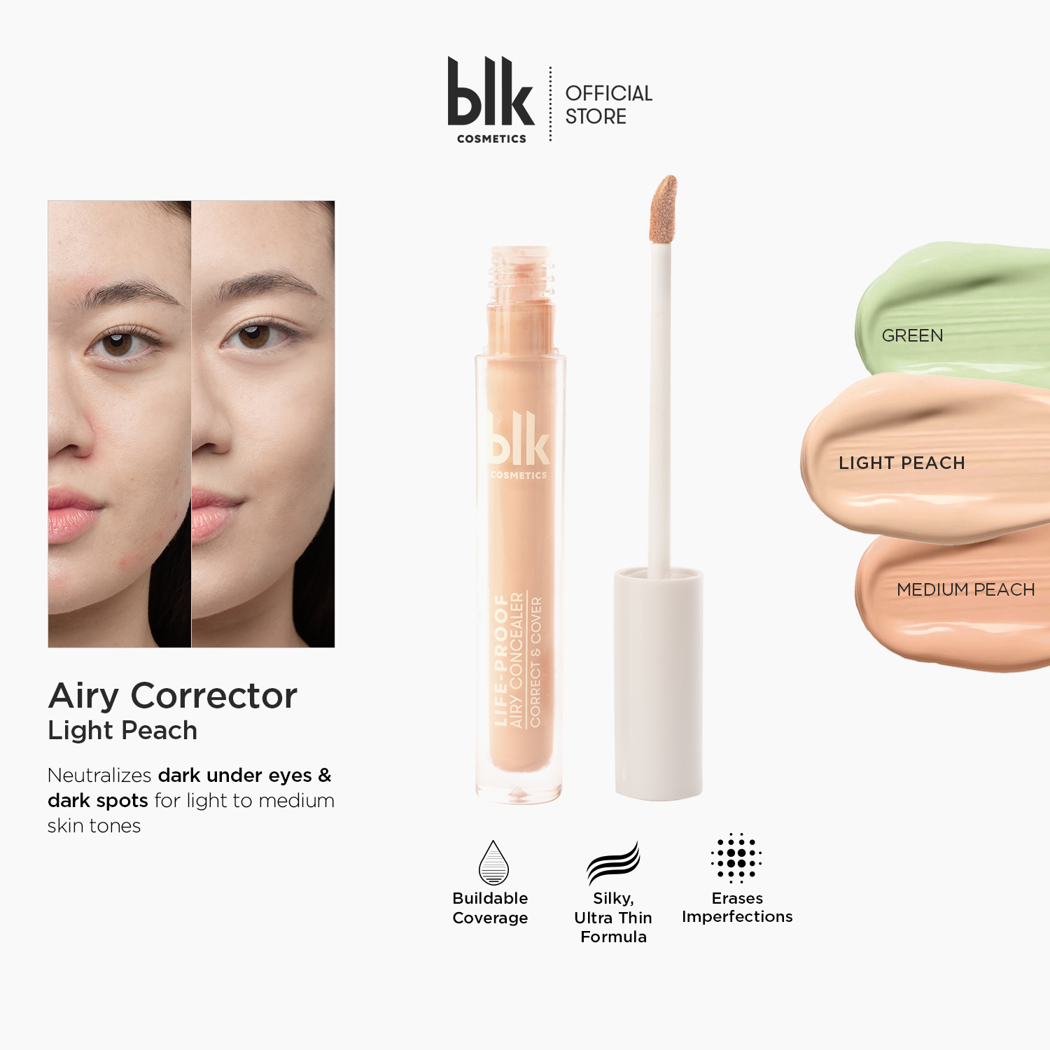Discount on blk cosmetics  shoes - SKU: Blk Cosmetics Daydream Life-proof Airy Corrector Light Peach