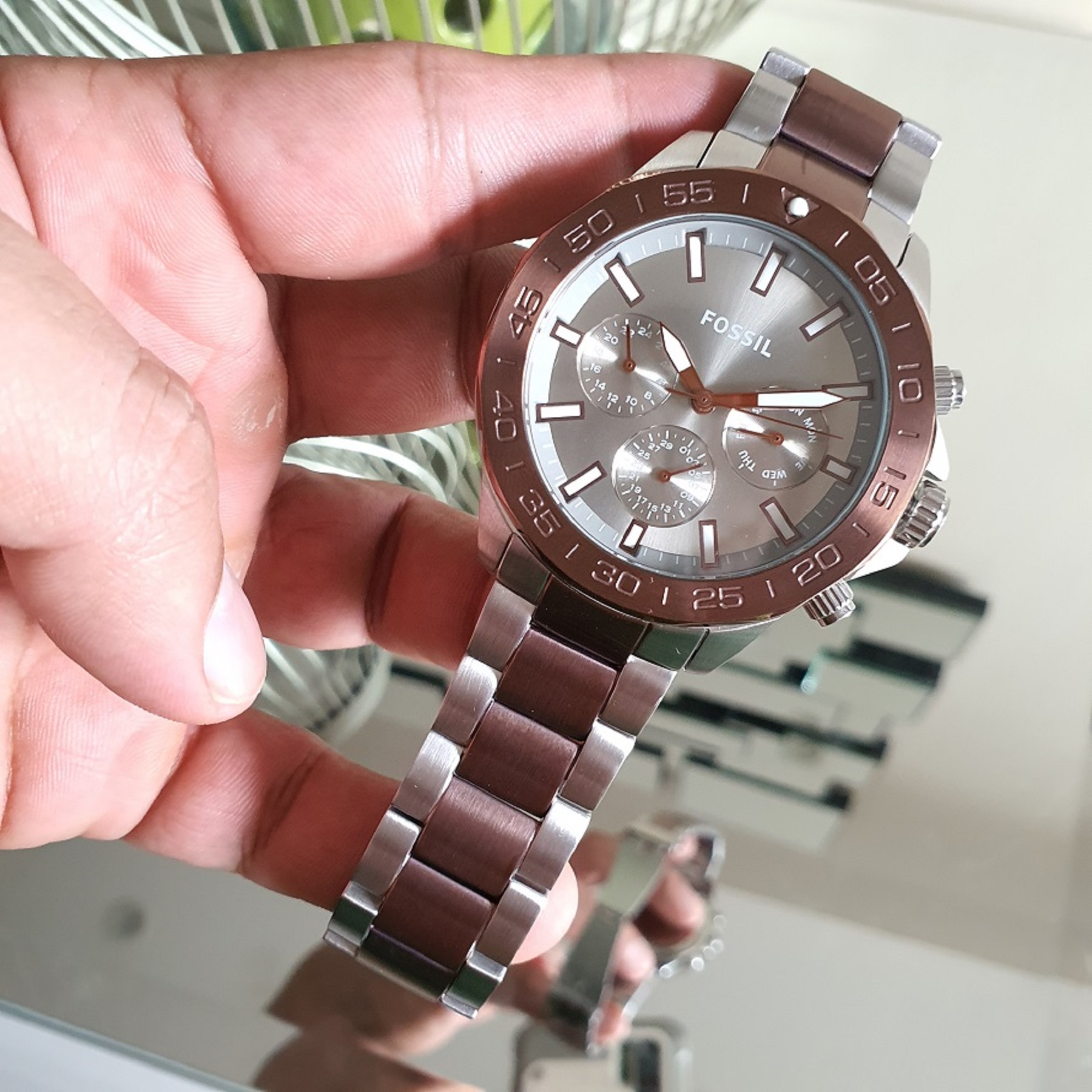 Fossil copper watch hot sale