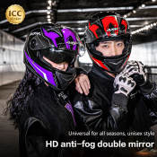 Four-Season Motorcycle Racing Helmet with ICC Sticker (Brand: )