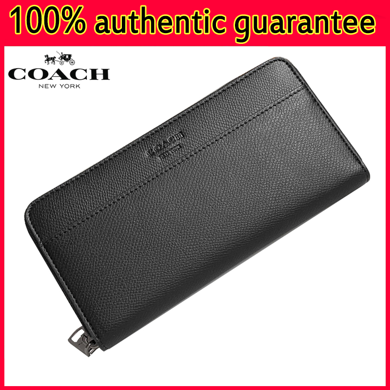 Old COACH Bit Leather Long Wallet Black Shop Coach Long Bifold 