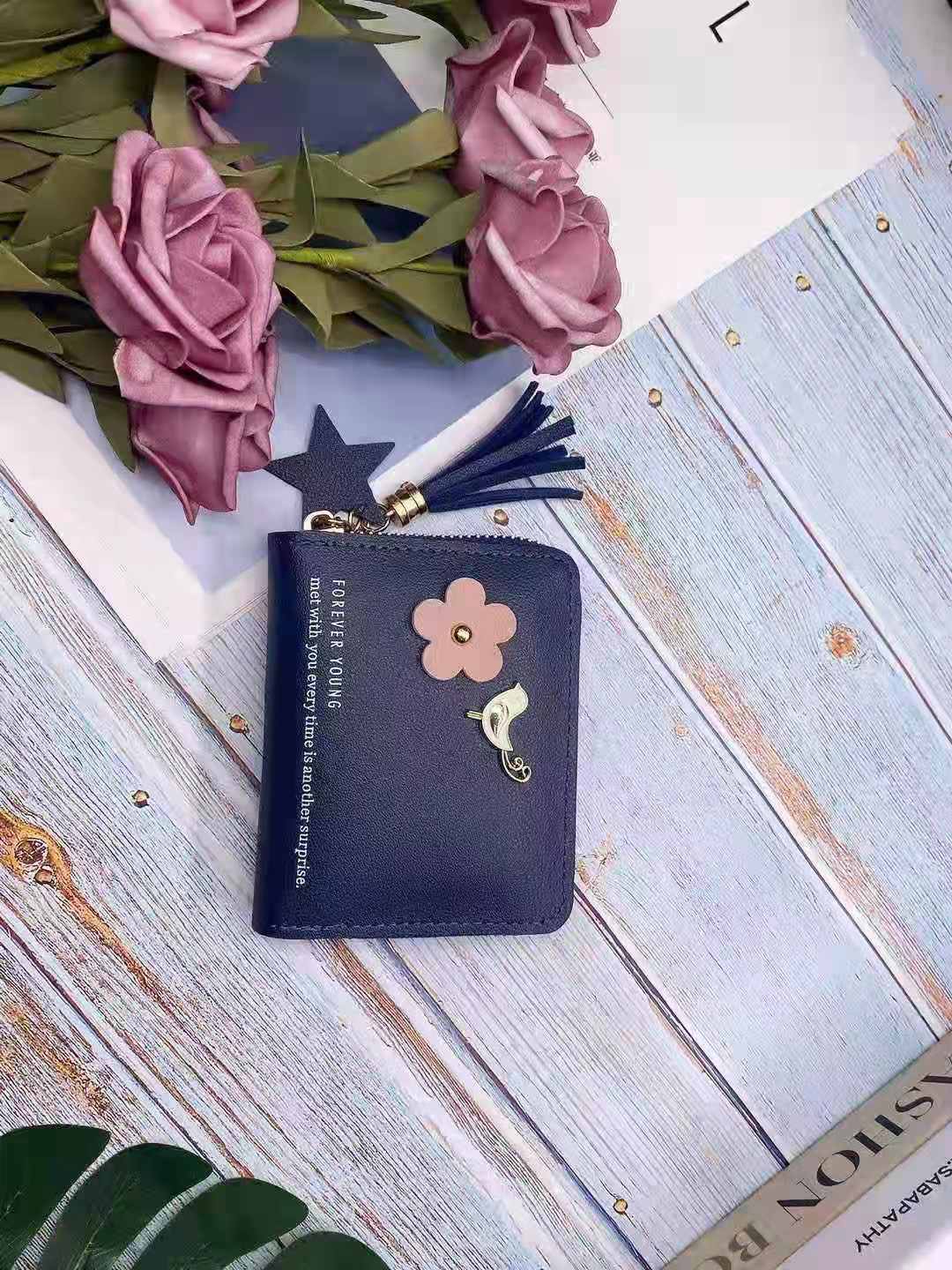 W A Forever Young 2020 New Women S Short Wallet Bird Speaking