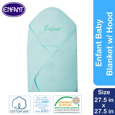 Enfant 100% Cotton Baby Newborn Receiving Blanket with Hood (White pink blue green yellow ) (4)