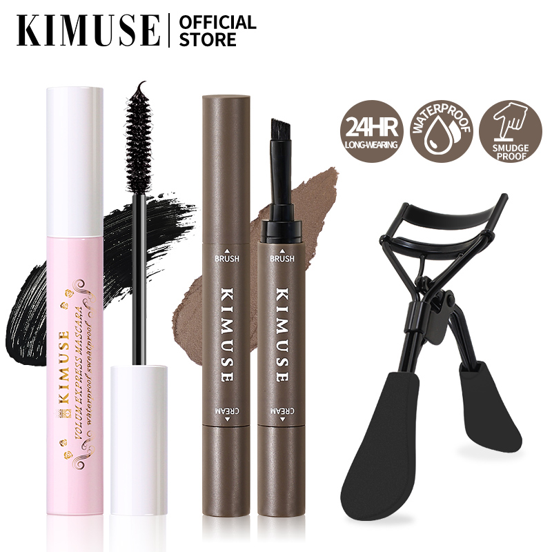 Discount on KIMUSE  shoes - SKU: KIMUSE 3PCS Makeup Set Eyebrow Gel 2 IN 1 Pomade Brow Pencil + Long Lasting Waterproof Mascara+ Eyel