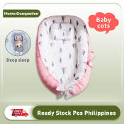 Portable Cotton Baby Nest with Removable Pillow - 