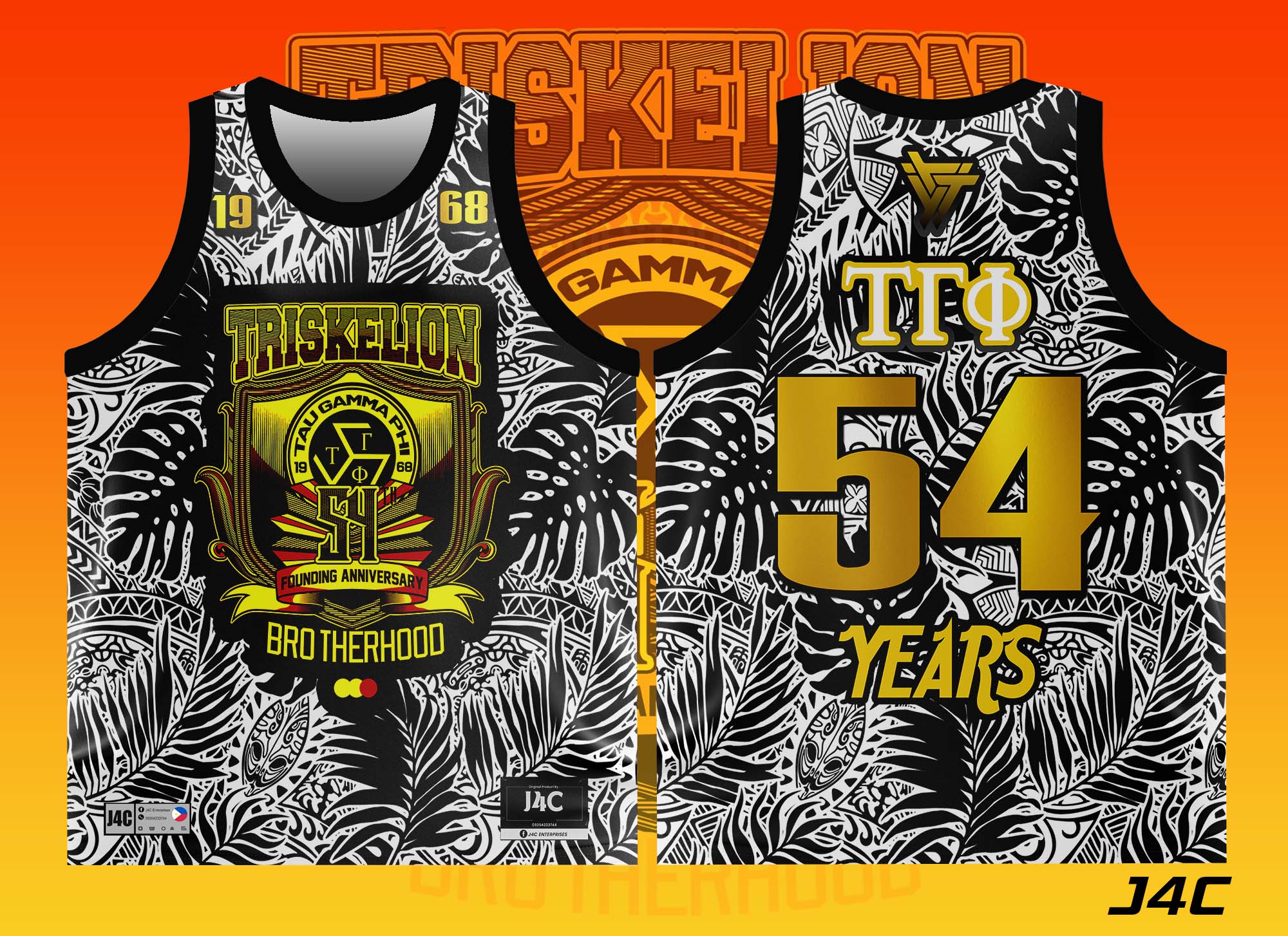 Sando Triskelion Jersey Design Tau Gamma Phi TAU-012 Sublimation